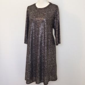 Black and Silver Swing Dress
